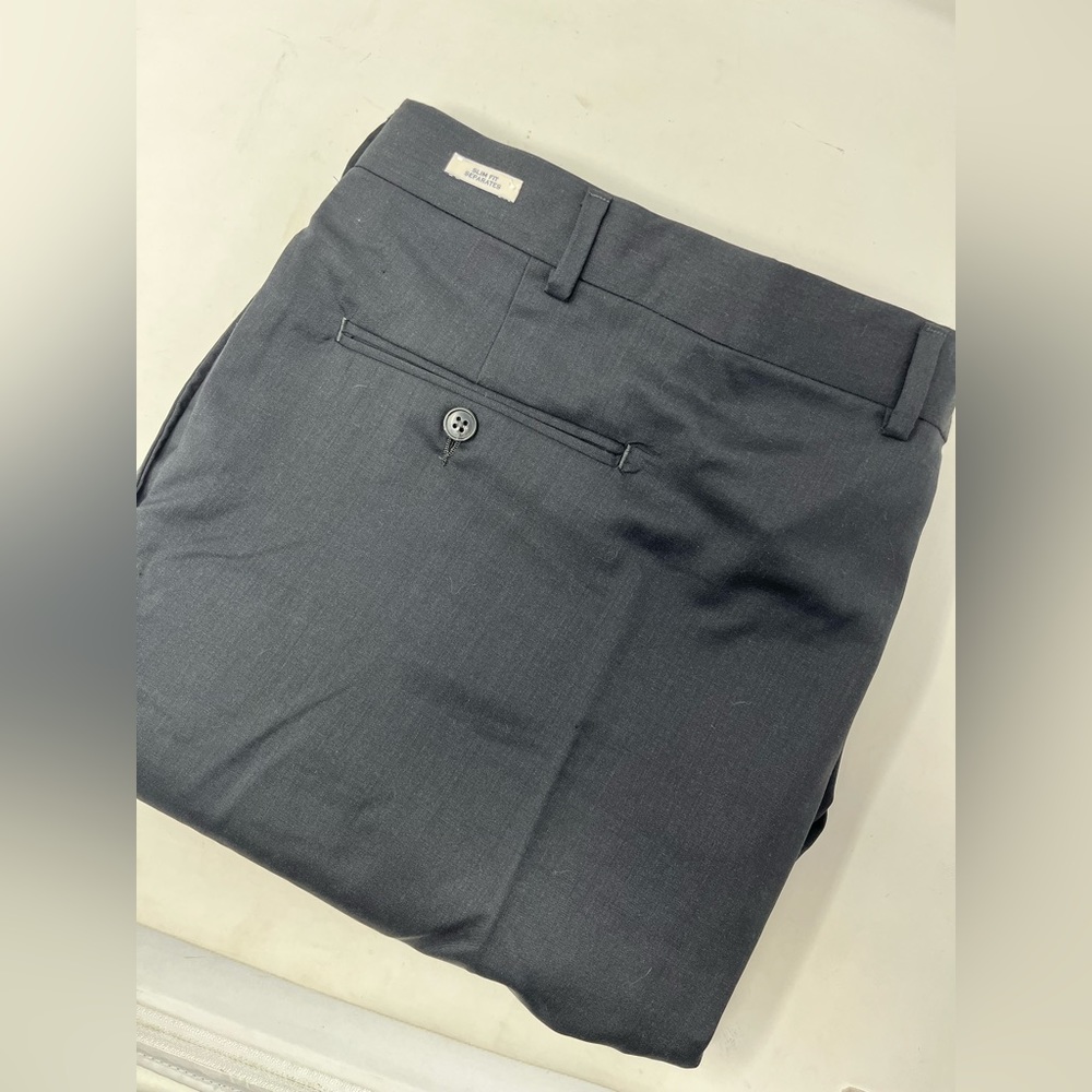 NWT Joe Joseph Abboud Dress Pants Mens 46R Blue Slim Fit Check Straight Leg GHO9
